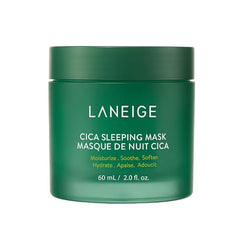 LANEIGE Hypoallergenic Cica Sleeping Mask: Hydrate, Nourish, and Soothe Stressed Skin, 2.0 fl. oz.(Packing may vary)