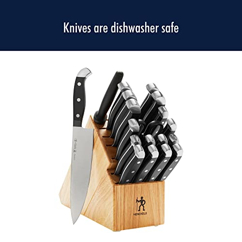 HENCKELS Premium Quality 15-Piece Knife Set with Block, Razor-Sharp, German Engineered Knife Informed by over 100 Years of Masterful Knife Making, Lightweight and Strong, Dishwasher Safe