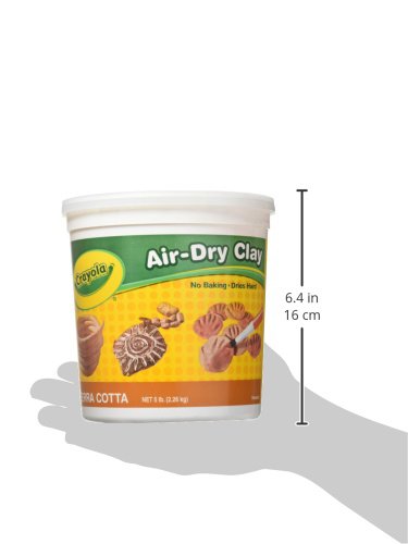 Crayola Air Dry Clay (5lb Bucket), Natural White Modeling Clay for Kids, Sculpting Material, Craft Supplies for Classrooms [Amazon Exclusive]