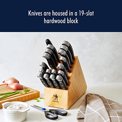 HENCKELS Premium Quality 15-Piece Knife Set with Block, Razor-Sharp, German Engineered Knife Informed by over 100 Years of Masterful Knife Making, Lightweight and Strong, Dishwasher Safe