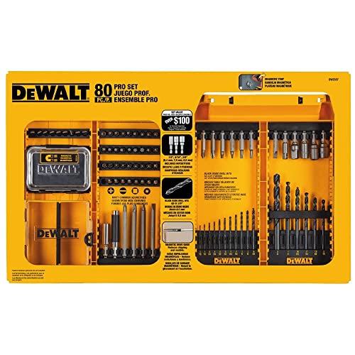 DEWALT Screwdriver Bit Set with Tough Case, 45-Piece (DW2166),Grey/Silver Screwdriving Set With Tough Case