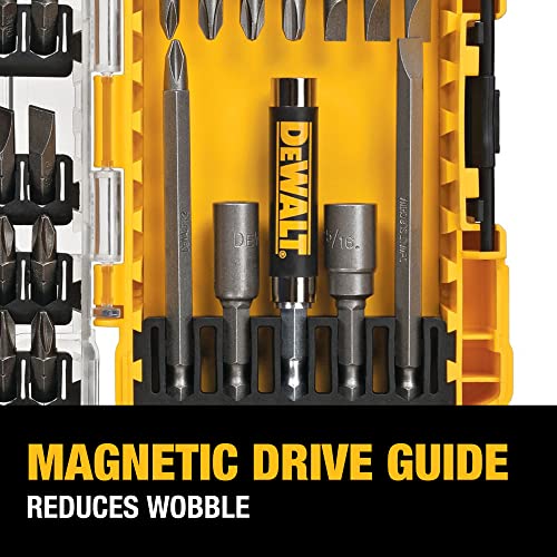 DEWALT Screwdriver Bit Set with Tough Case, 45-Piece (DW2166),Grey/Silver Screwdriving Set With Tough Case