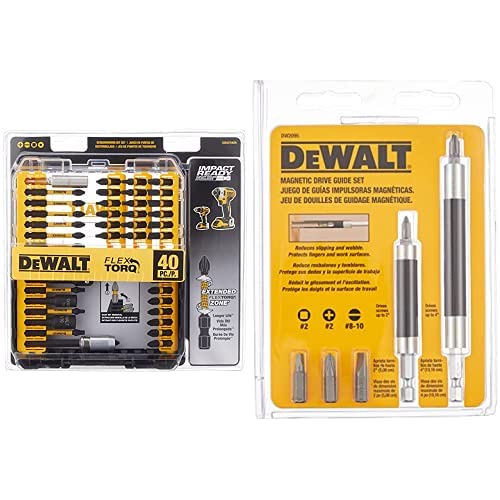 DEWALT Screwdriver Bit Set with Tough Case, 45-Piece (DW2166),Grey/Silver Screwdriving Set With Tough Case