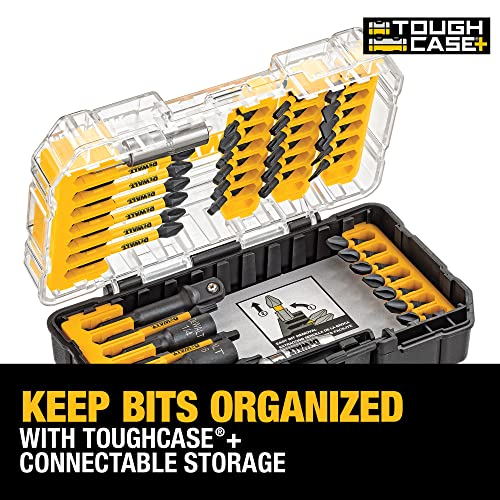 DEWALT Screwdriver Bit Set with Tough Case, 45-Piece (DW2166),Grey/Silver Screwdriving Set With Tough Case