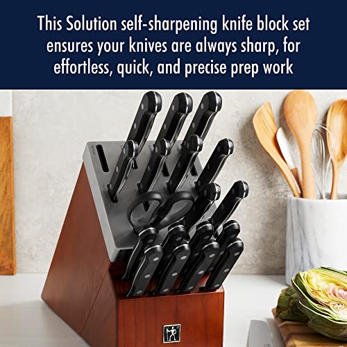 HENCKELS Premium Quality 15-Piece Knife Set with Block, Razor-Sharp, German Engineered Knife Informed by over 100 Years of Masterful Knife Making, Lightweight and Strong, Dishwasher Safe