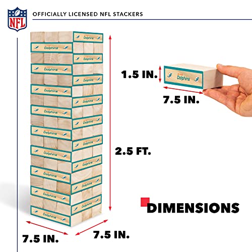 Wild Sports NFL XL Stackers – Stacks Over 5 ft. High – Direct Print HD Team Graphics Won't Peel or Fade – Great Gift for Any Football Fan! Family Outdoor Game for Backyard, Barbeque, or Tailgate Party