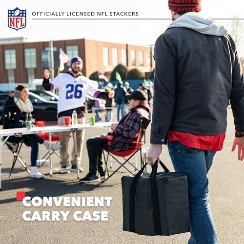 Wild Sports NFL XL Stackers – Stacks Over 5 ft. High – Direct Print HD Team Graphics Won't Peel or Fade – Great Gift for Any Football Fan! Family Outdoor Game for Backyard, Barbeque, or Tailgate Party