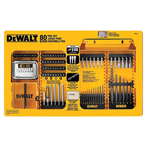 DEWALT Screwdriver Bit Set with Tough Case, 45-Piece (DW2166),Grey/Silver Screwdriving Set With Tough Case