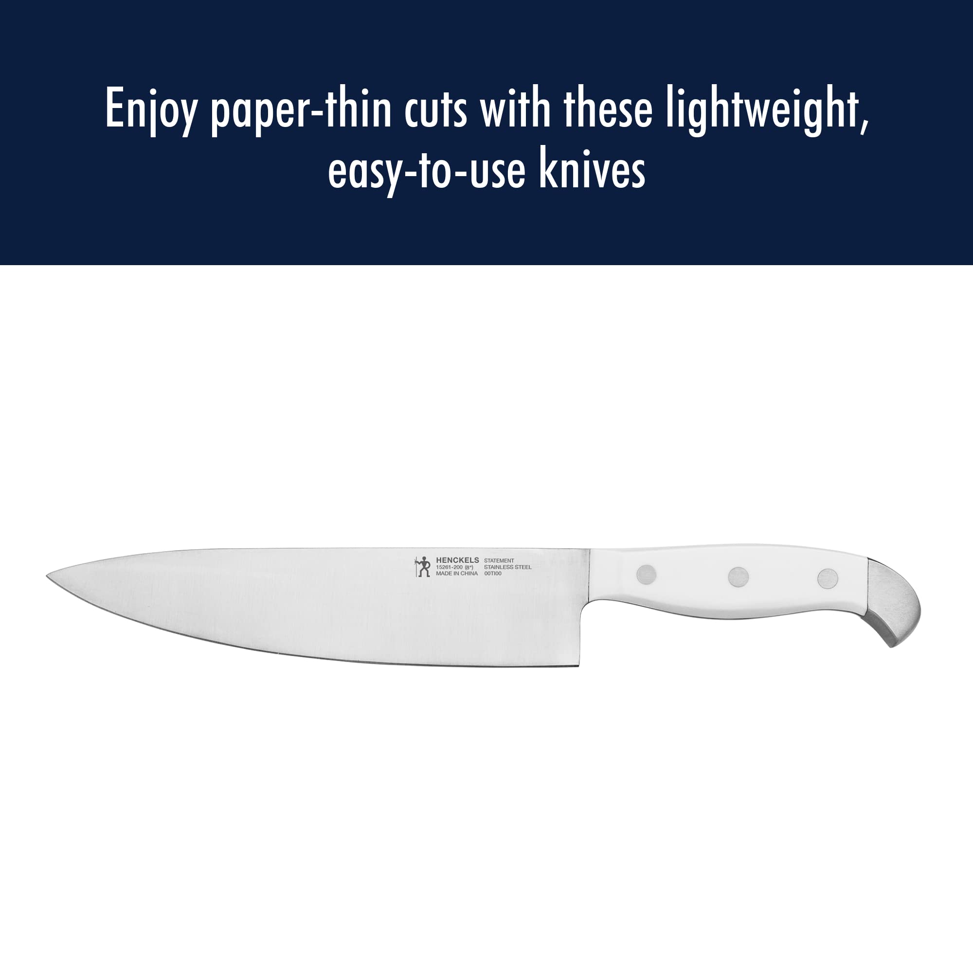 HENCKELS Premium Quality 15-Piece Knife Set with Block, Razor-Sharp, German Engineered Knife Informed by over 100 Years of Masterful Knife Making, Lightweight and Strong, Dishwasher Safe