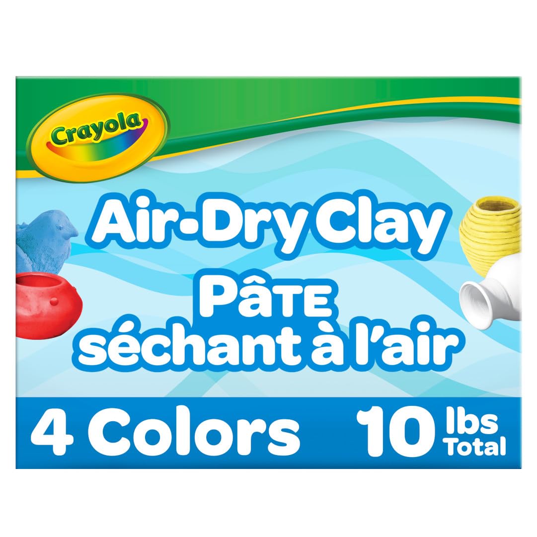 Crayola Air Dry Clay (5lb Bucket), Natural White Modeling Clay for Kids, Sculpting Material, Craft Supplies for Classrooms [Amazon Exclusive]