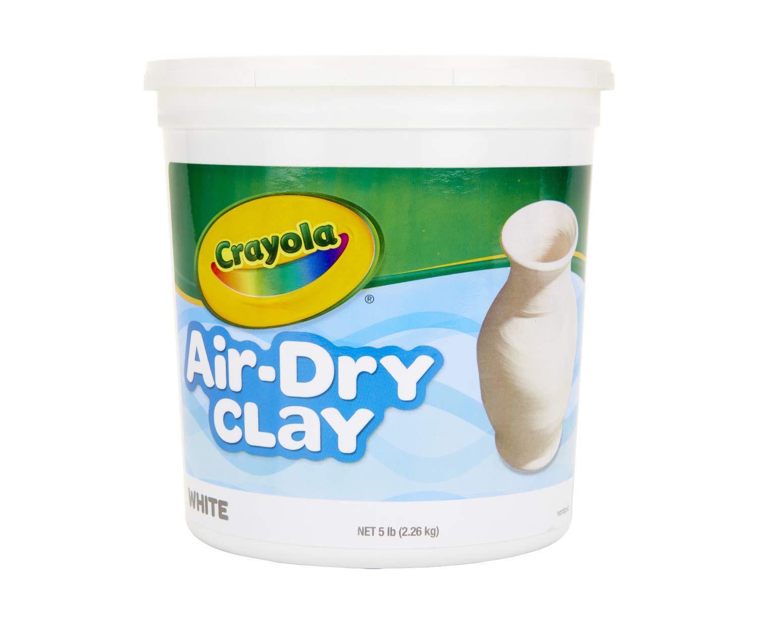 Crayola Air Dry Clay (5lb Bucket), Natural White Modeling Clay for Kids, Sculpting Material, Craft Supplies for Classrooms [Amazon Exclusive]