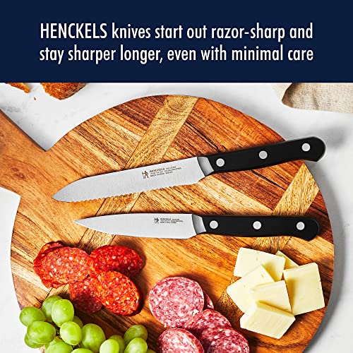 HENCKELS Premium Quality 15-Piece Knife Set with Block, Razor-Sharp, German Engineered Knife Informed by over 100 Years of Masterful Knife Making, Lightweight and Strong, Dishwasher Safe