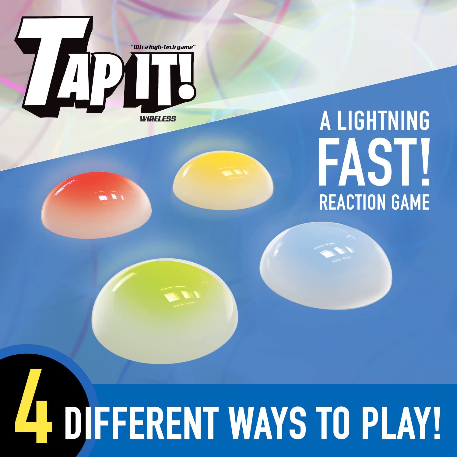 Fotorama Tap It Wireless Ultra High-Tech Pod , 4 Fun Games in One, Develop Hand-Eye Coordination, Agility, and Memory, Up to 8 Players, for Ages 6 and Up , White