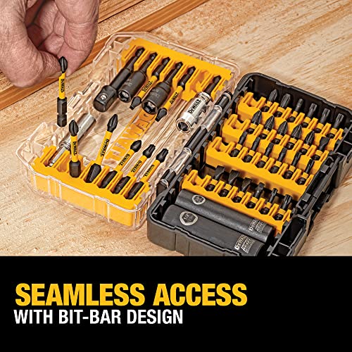 DEWALT Screwdriver Bit Set with Tough Case, 45-Piece (DW2166),Grey/Silver Screwdriving Set With Tough Case