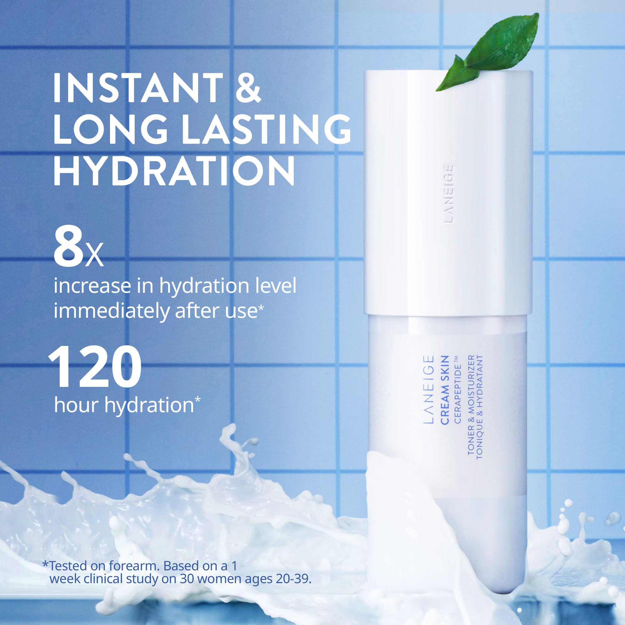 LANEIGE Cream Skin Toner & Moisturizer: 2-in-1 Amino Acid Rich Liquid, Soothe, Hydrate, and Strengthen Skin's Moisture Barrier, 5.7 fl. oz. (Packaging May Vary)