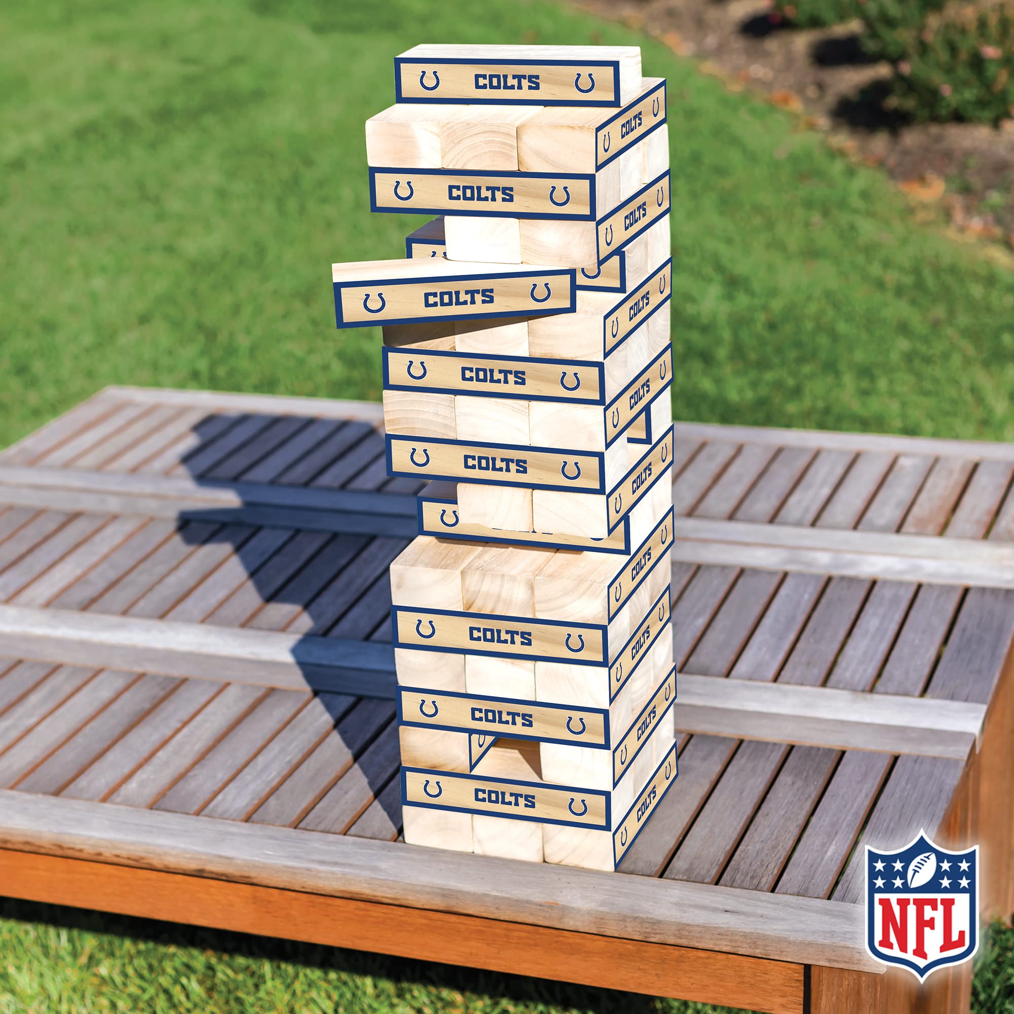 Wild Sports NFL XL Stackers – Stacks Over 5 ft. High – Direct Print HD Team Graphics Won't Peel or Fade – Great Gift for Any Football Fan! Family Outdoor Game for Backyard, Barbeque, or Tailgate Party