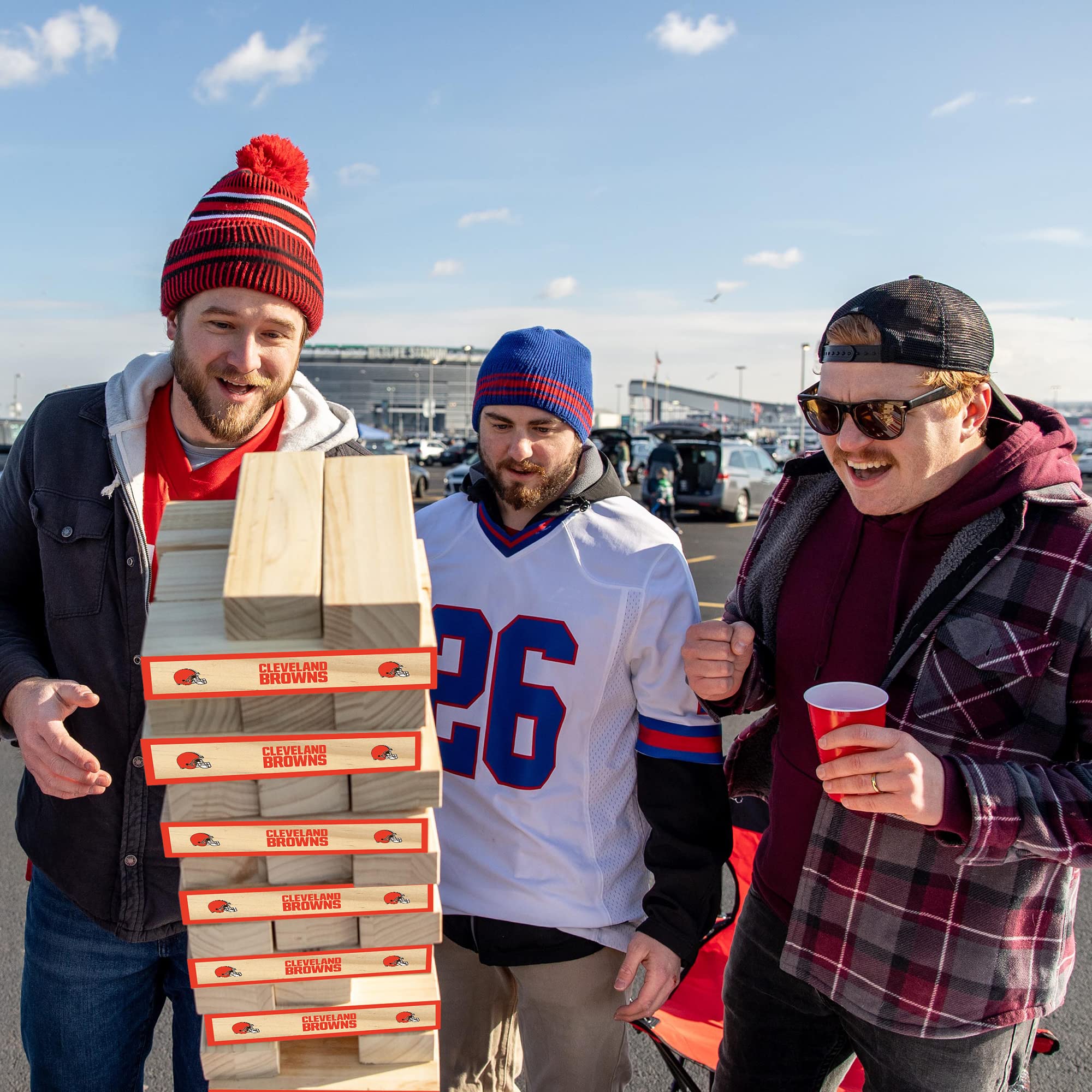 Wild Sports NFL XL Stackers – Stacks Over 5 ft. High – Direct Print HD Team Graphics Won't Peel or Fade – Great Gift for Any Football Fan! Family Outdoor Game for Backyard, Barbeque, or Tailgate Party