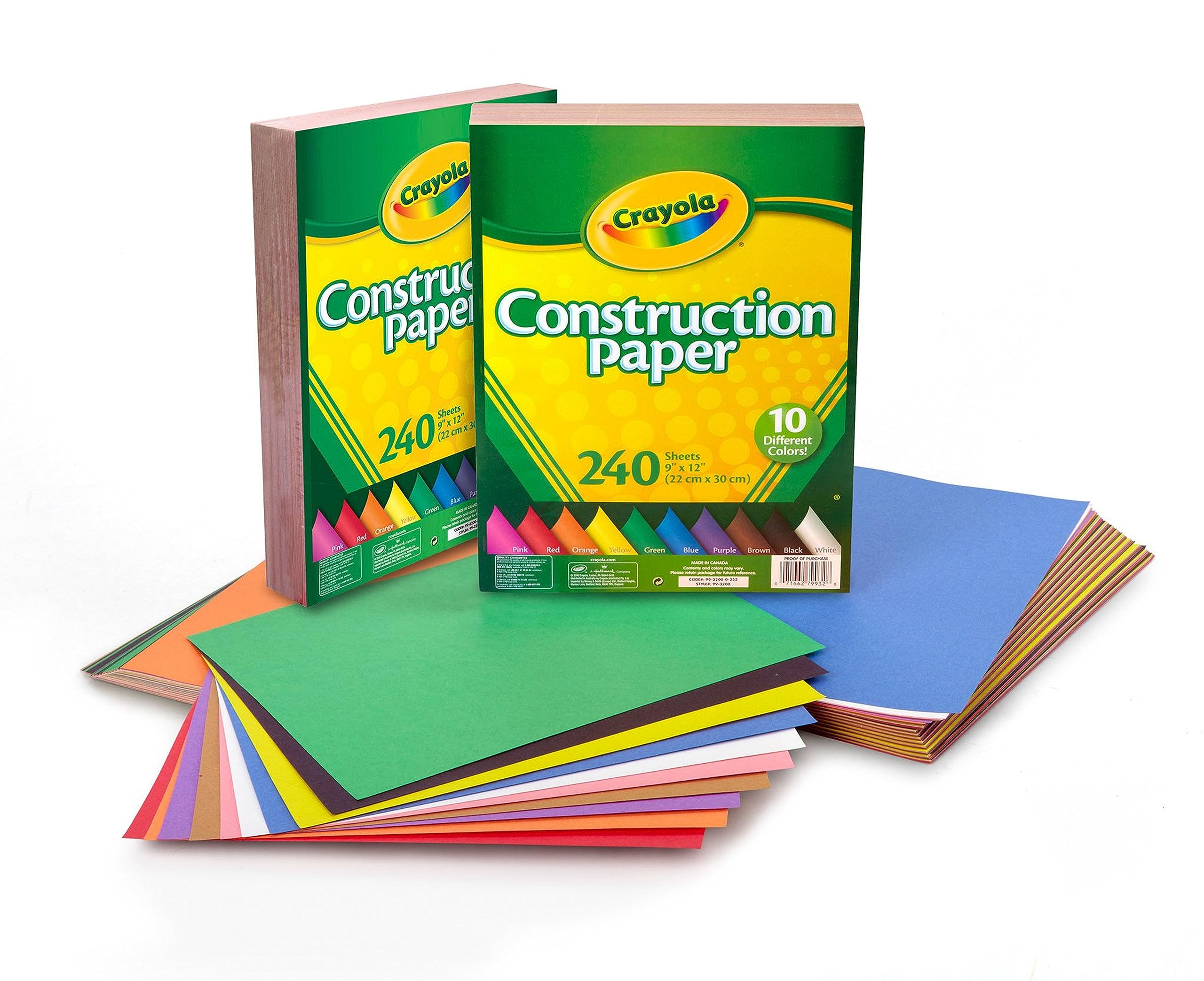 Crayola Construction Paper - 480ct (2 Pack), Bulk School Supplies For Kids, Classroom Supplies, Great for Arts & Crafts, Easter Basket Stuffer