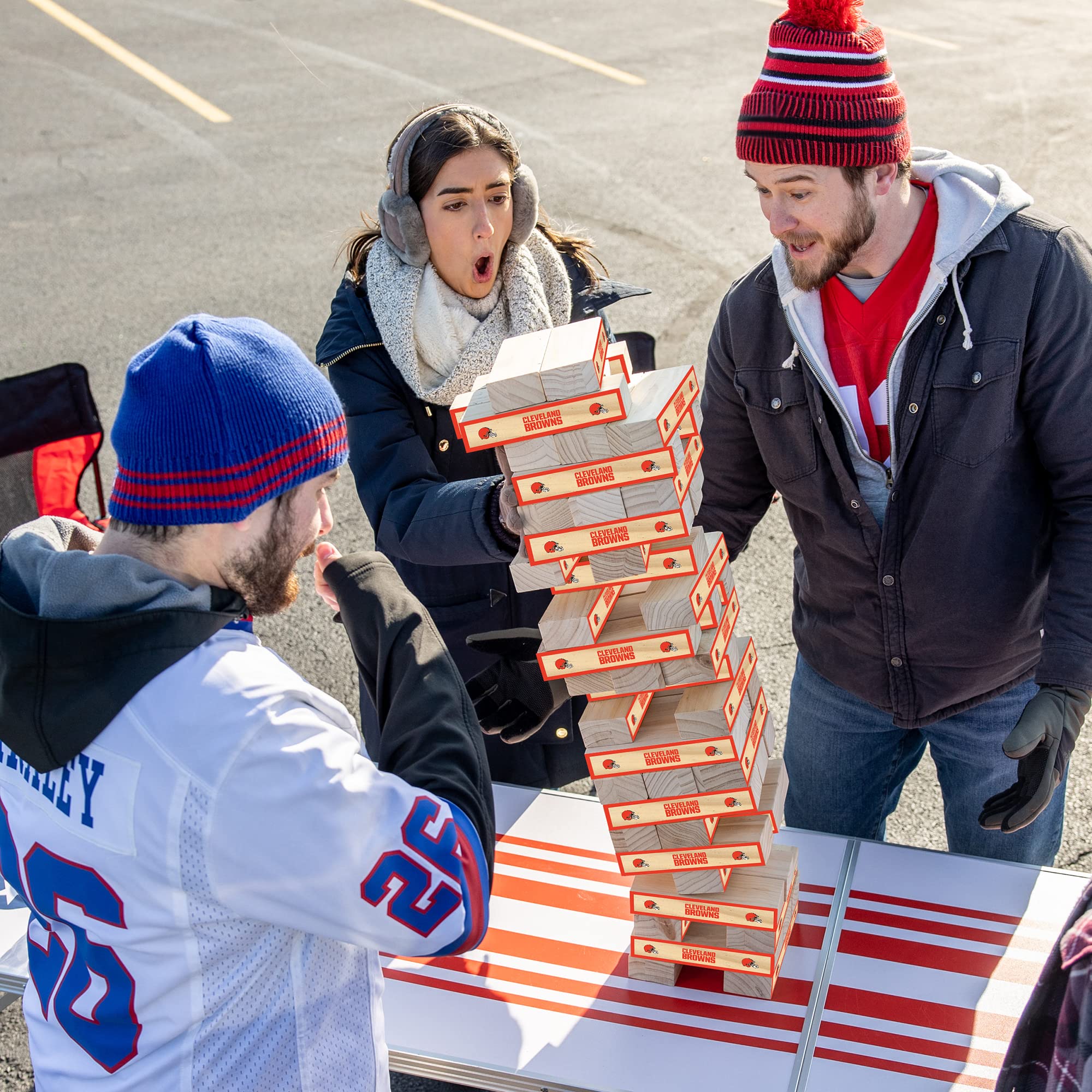 Wild Sports NFL XL Stackers – Stacks Over 5 ft. High – Direct Print HD Team Graphics Won't Peel or Fade – Great Gift for Any Football Fan! Family Outdoor Game for Backyard, Barbeque, or Tailgate Party