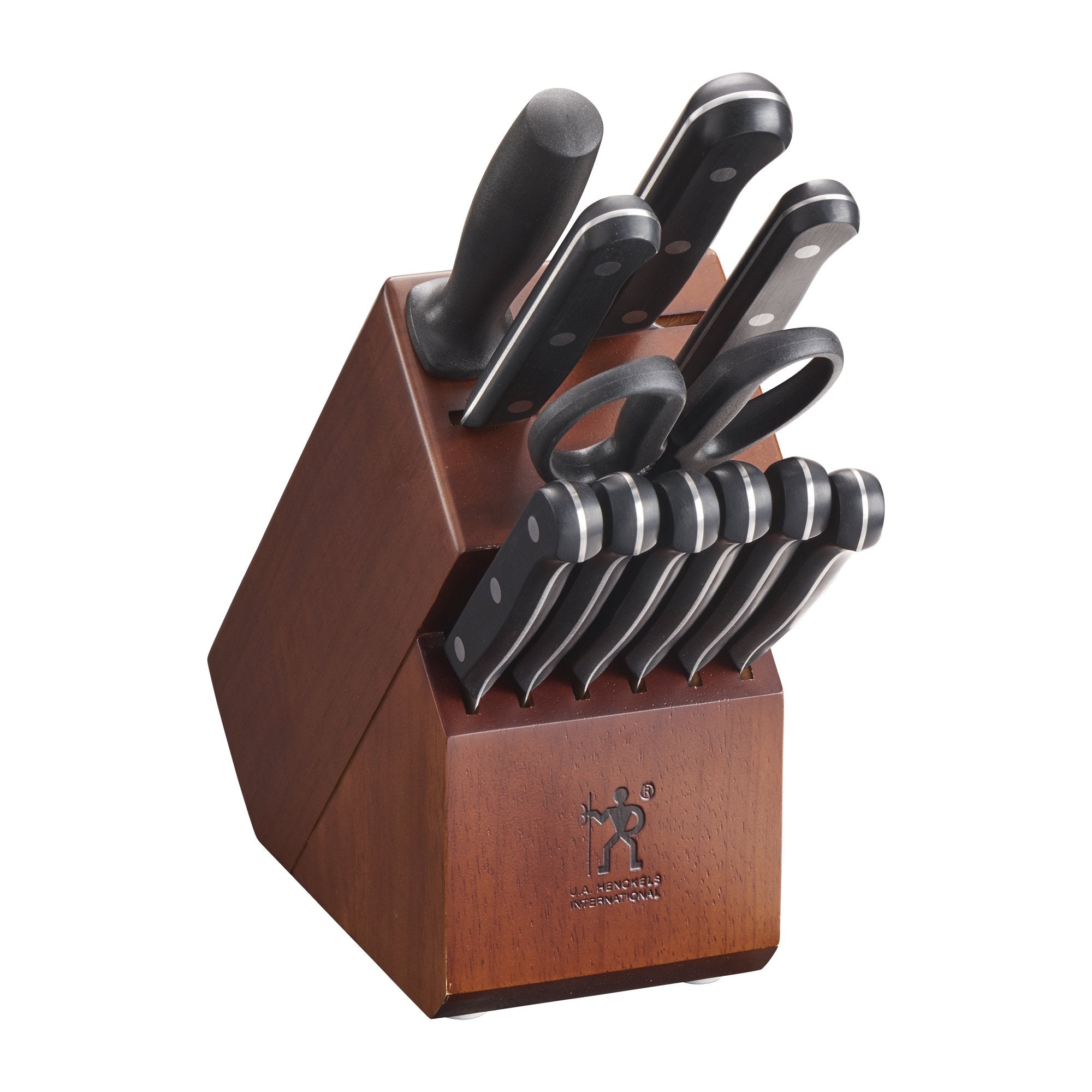 HENCKELS Premium Quality 15-Piece Knife Set with Block, Razor-Sharp, German Engineered Knife Informed by over 100 Years of Masterful Knife Making, Lightweight and Strong, Dishwasher Safe