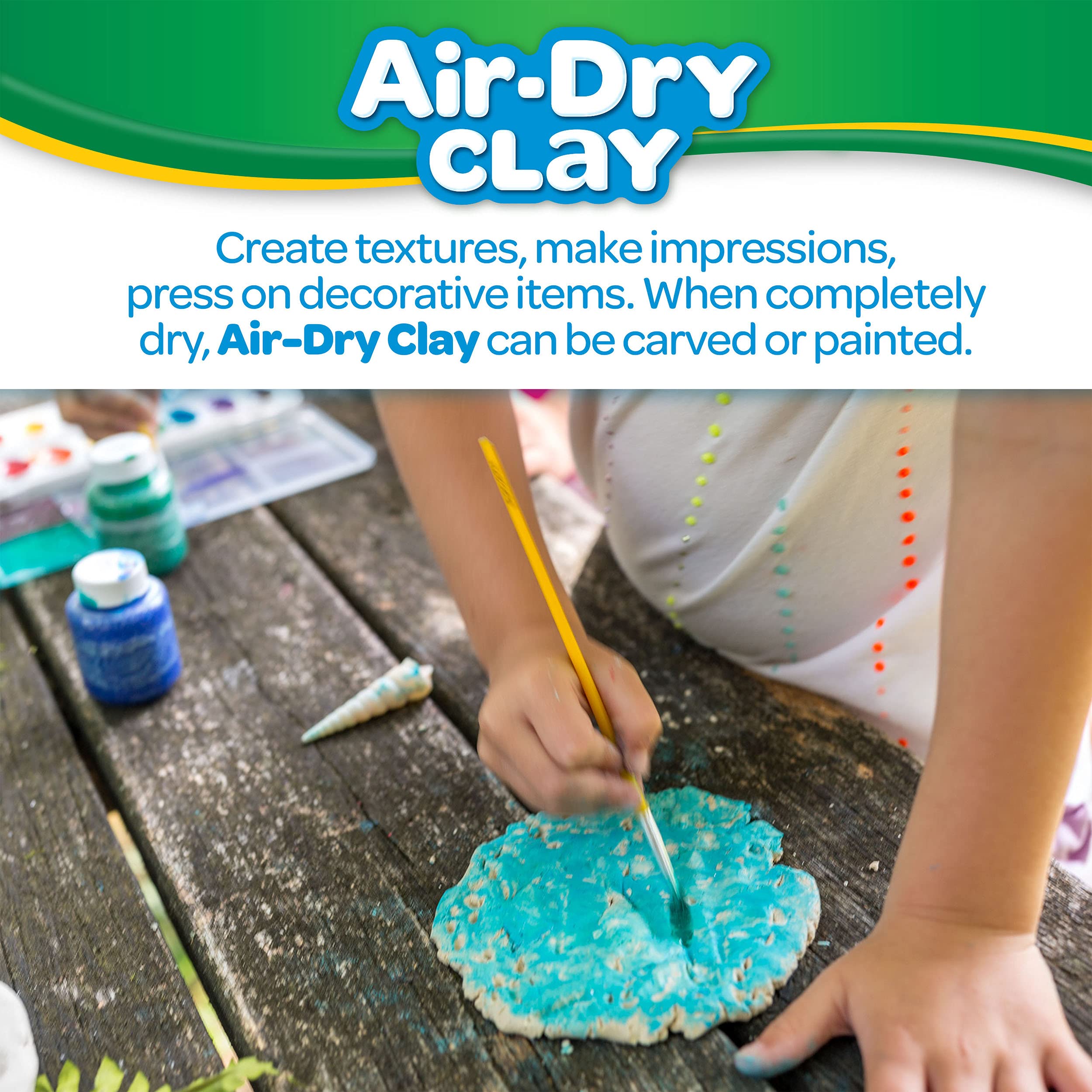 Crayola Air Dry Clay (5lb Bucket), Natural White Modeling Clay for Kids, Sculpting Material, Craft Supplies for Classrooms [Amazon Exclusive]