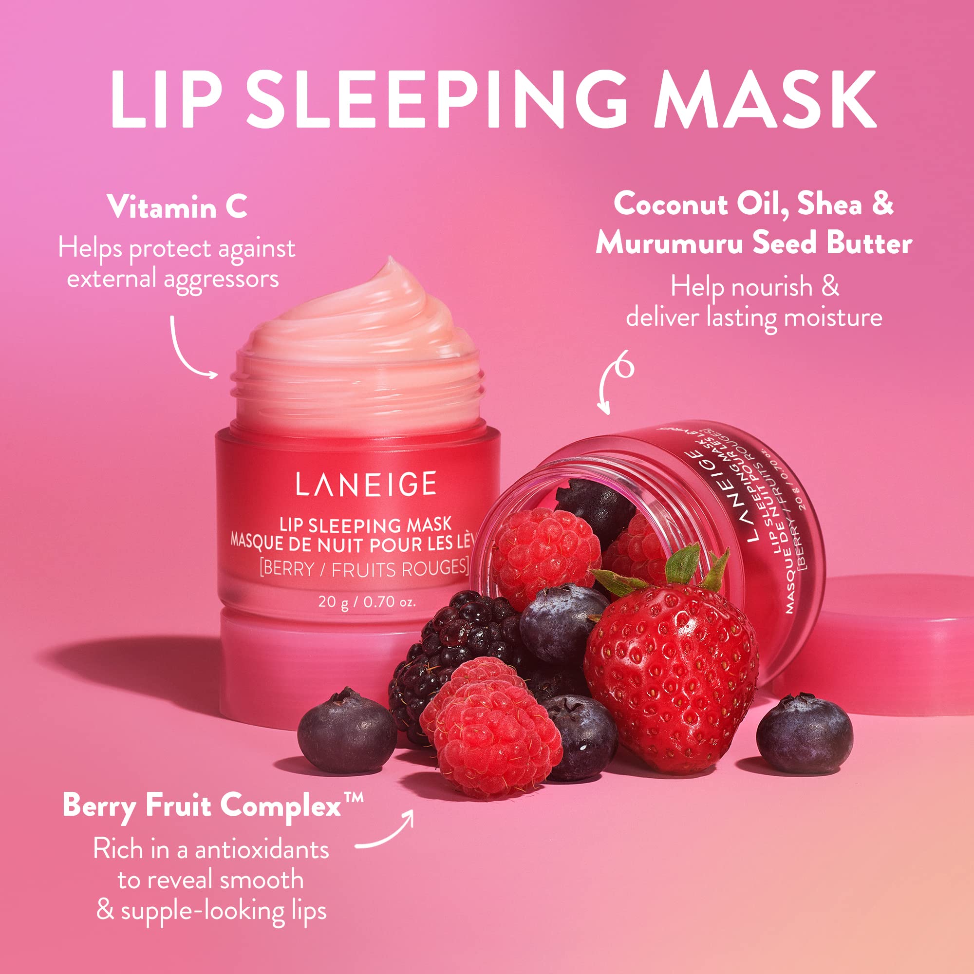 LANEIGE Lip Glowy Balm: Hydrate, Glossy, Lightweight, Moisturize & Tint with Shea Butter