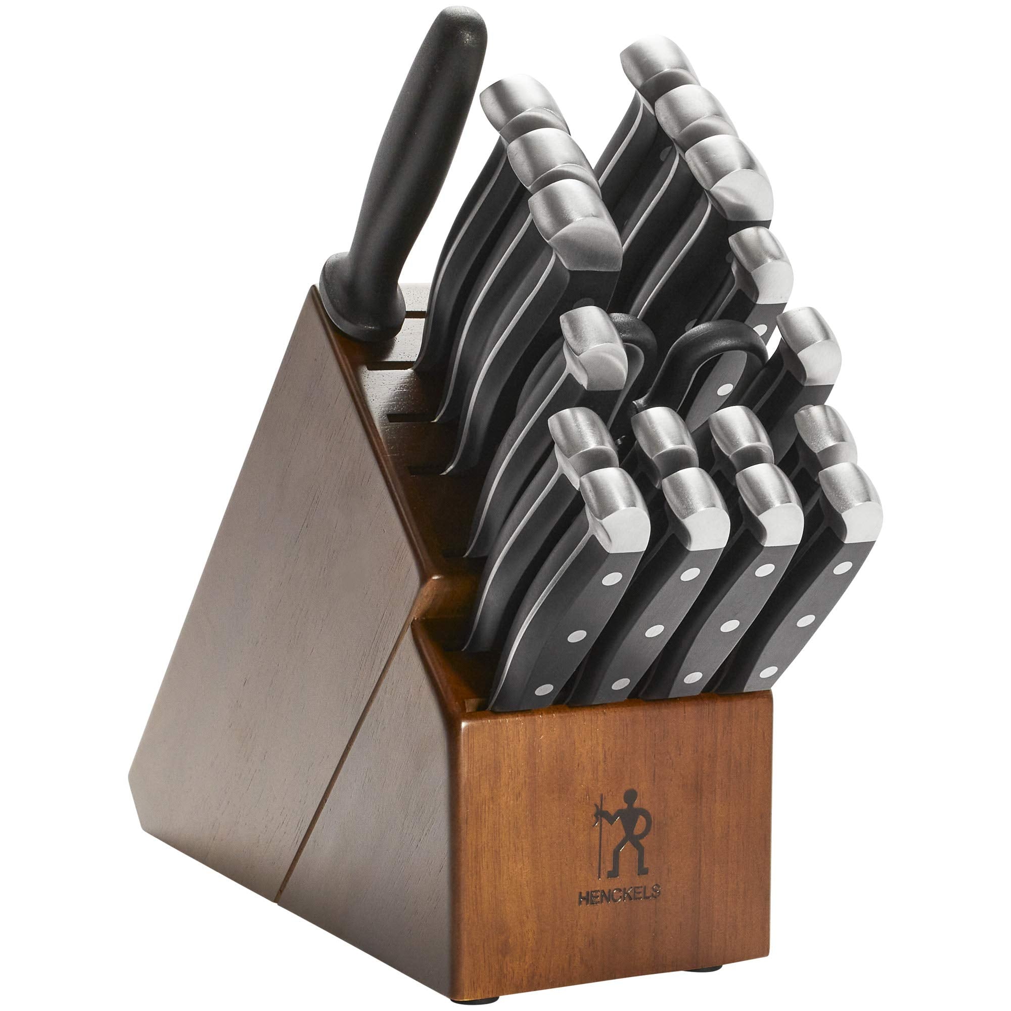 HENCKELS Premium Quality 15-Piece Knife Set with Block, Razor-Sharp, German Engineered Knife Informed by over 100 Years of Masterful Knife Making, Lightweight and Strong, Dishwasher Safe