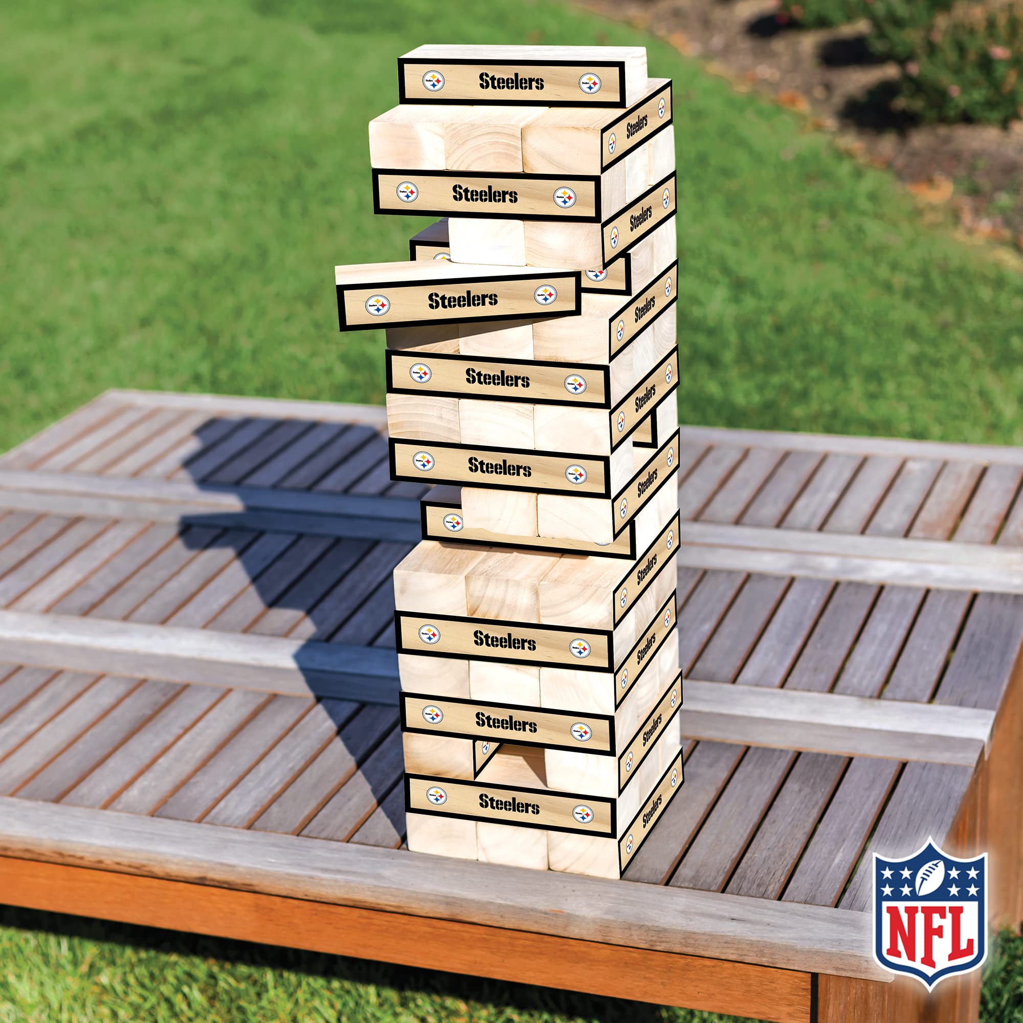 Wild Sports NFL XL Stackers – Stacks Over 5 ft. High – Direct Print HD Team Graphics Won't Peel or Fade – Great Gift for Any Football Fan! Family Outdoor Game for Backyard, Barbeque, or Tailgate Party