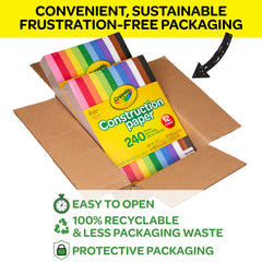 Crayola Construction Paper - 480ct (2 Pack), Bulk School Supplies For Kids, Classroom Supplies, Great for Arts & Crafts, Easter Basket Stuffer